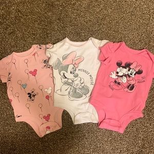Disney baby Minnie Mouse onesies 0-3 M